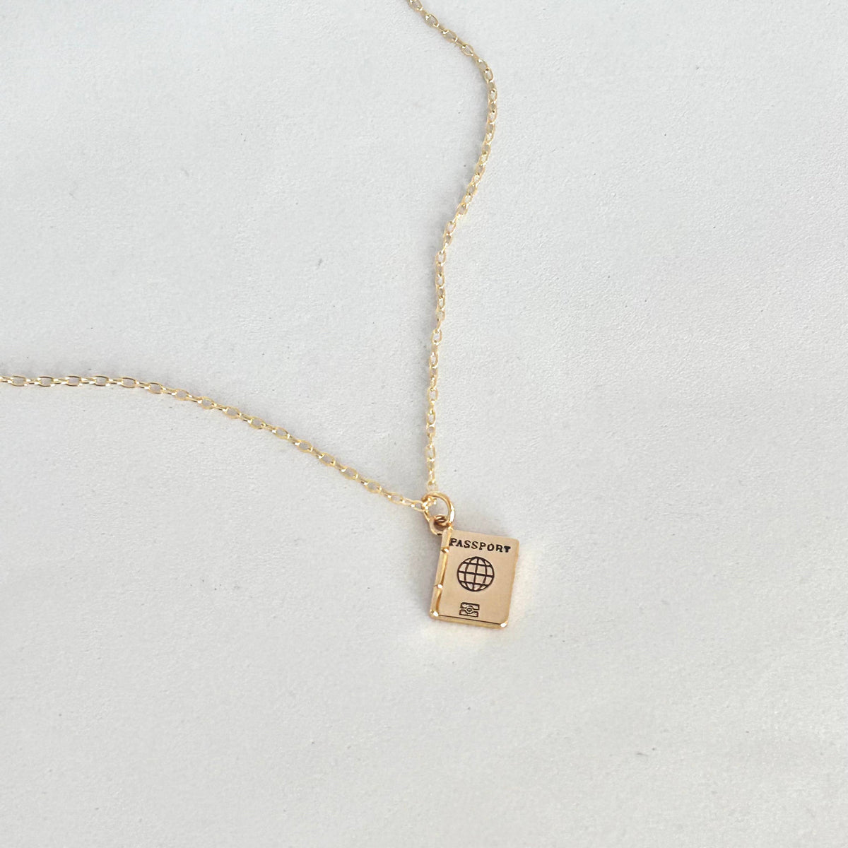 Passport book travel traveling lover pendant charm necklace