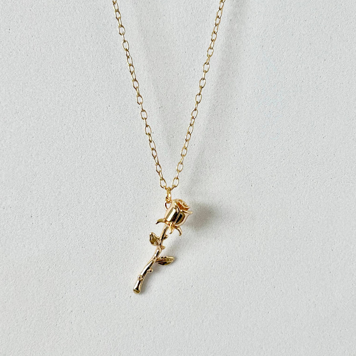 Rose Flower pendant necklace gold filled gold-plated