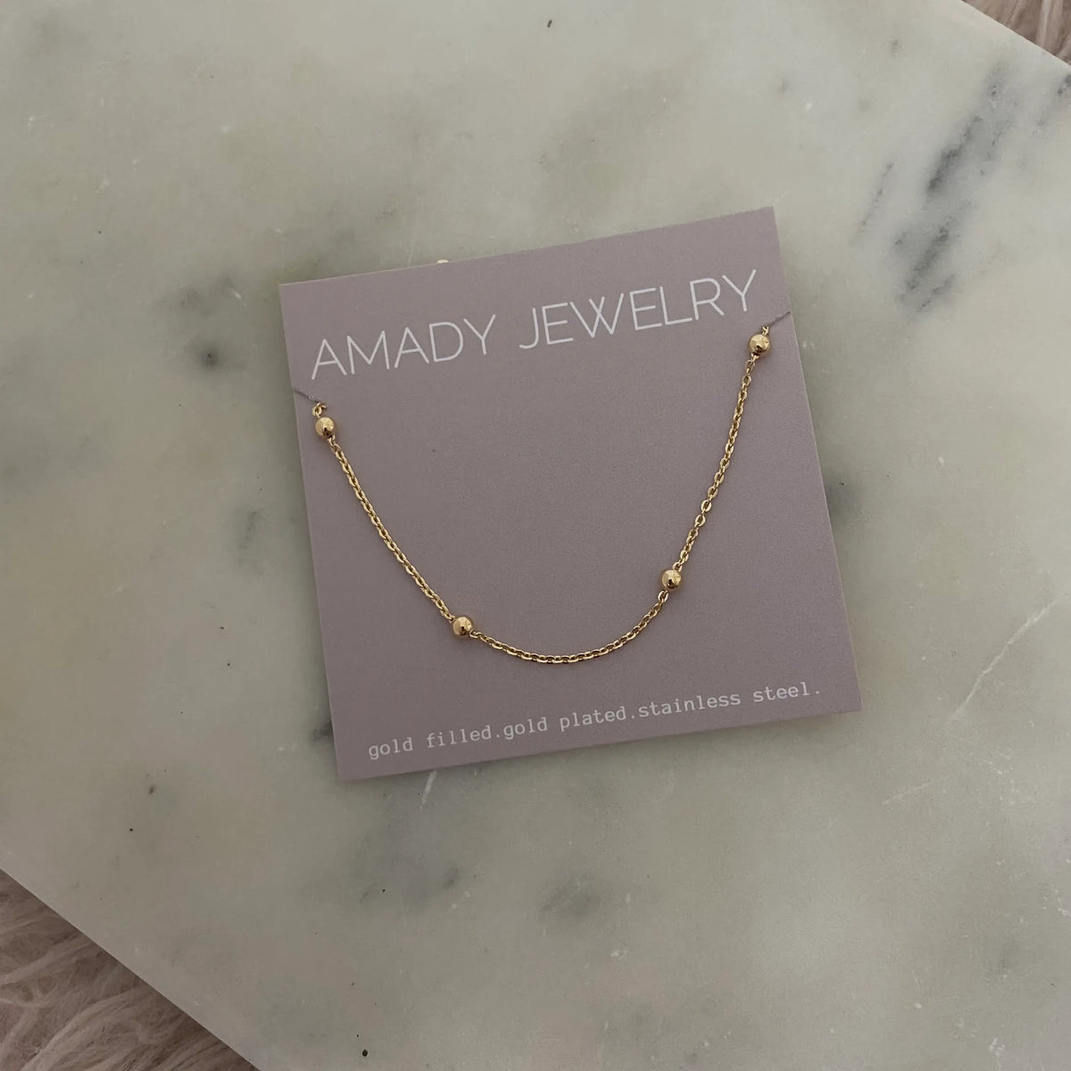 18k gold filled satellite chain layering necklace waterproof