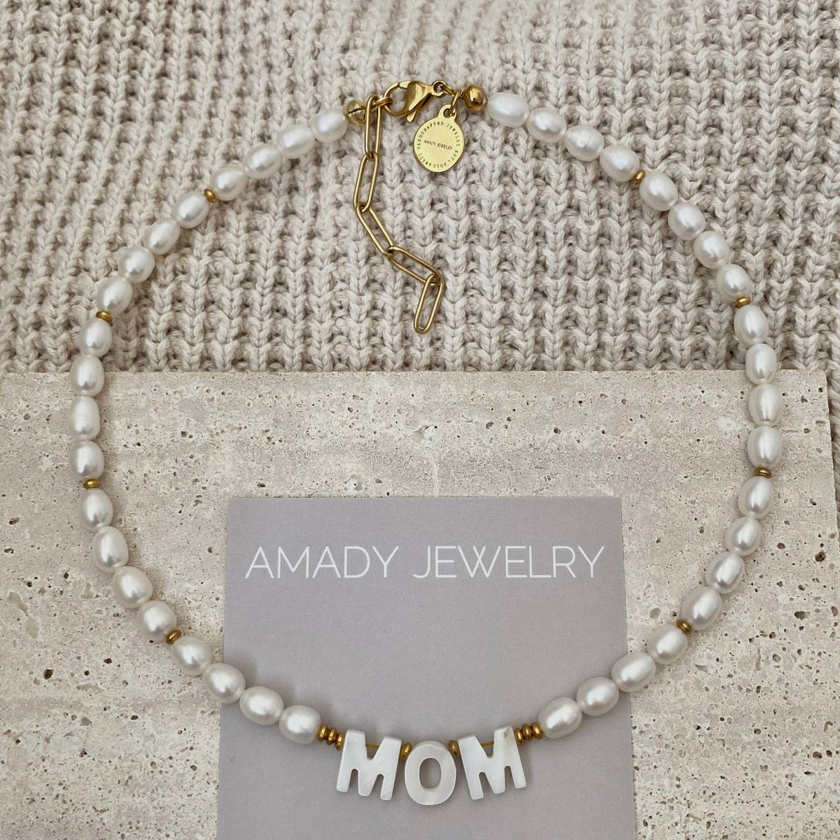 Mom Pearl necklace Mother's Day natural freshwater pearls
