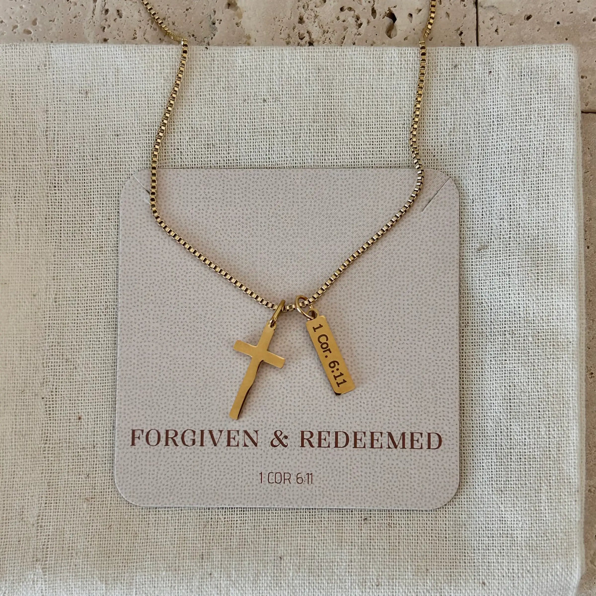 Religious Christian Necklace Jewelry Bible verse 14k gp