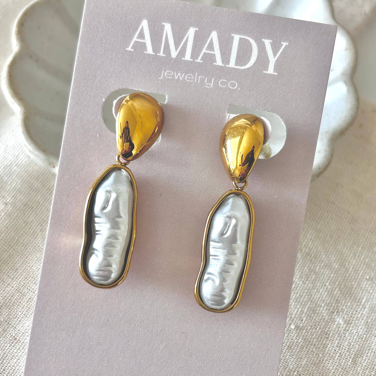 Statement earrings gold plated lightweight dangle
