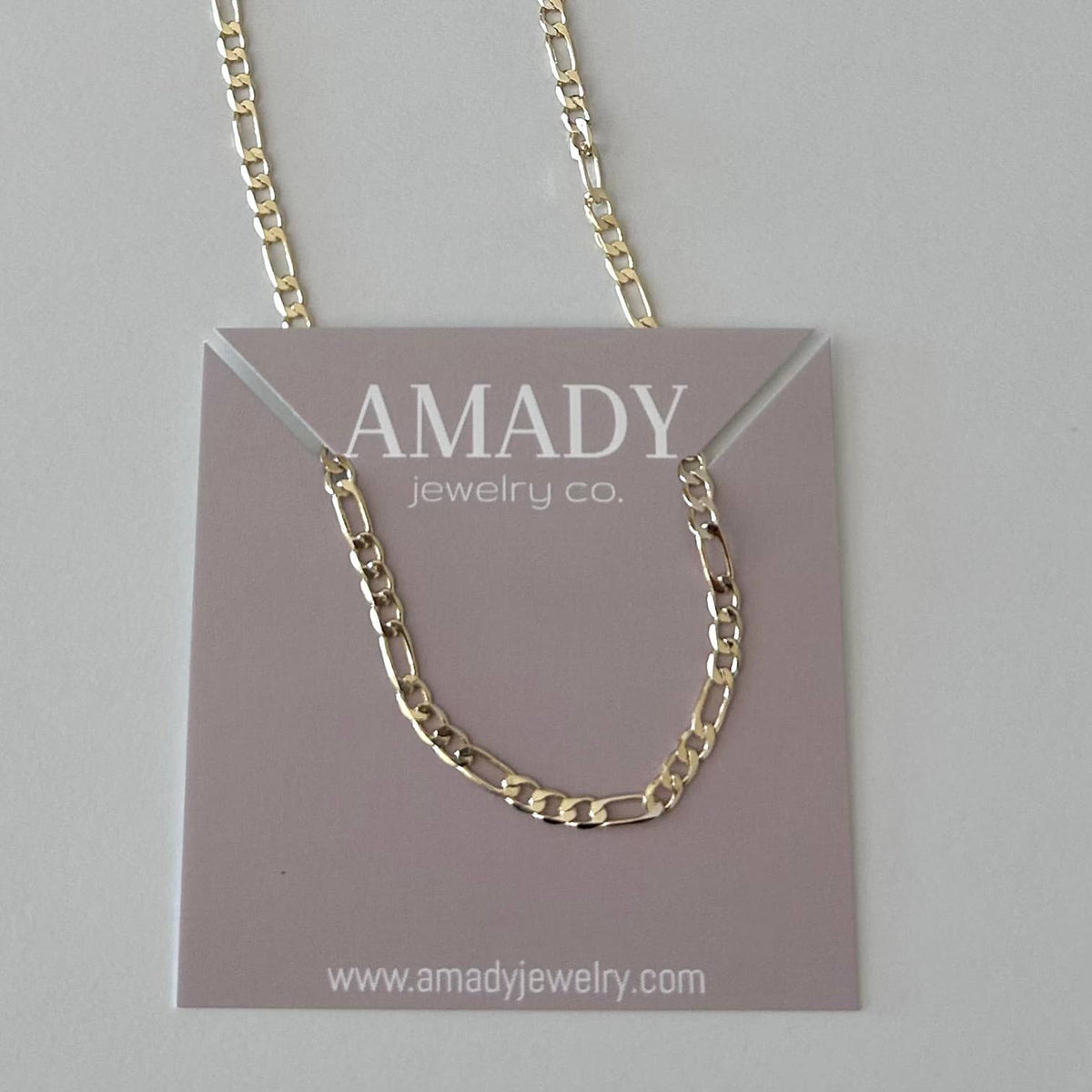 Figaro Layering Chain Necklace 18k Gold Filled Waterproof